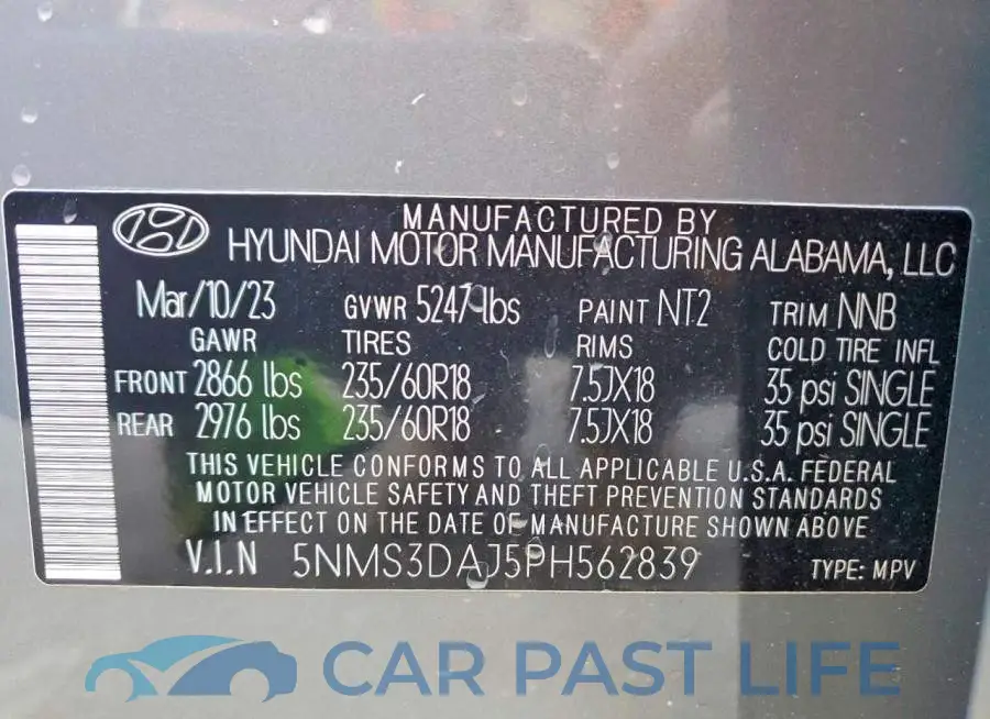 5NMS3DAJ5PH562839# 13
