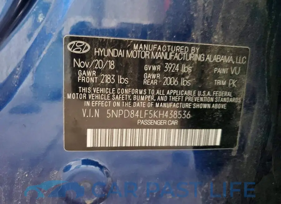 5NPD84LF5KH438536# 13