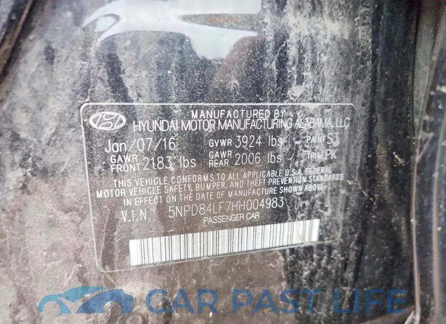 5NPD84LF7HH004983# 12