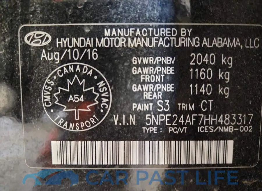 5NPE24AF7HH483317# 12