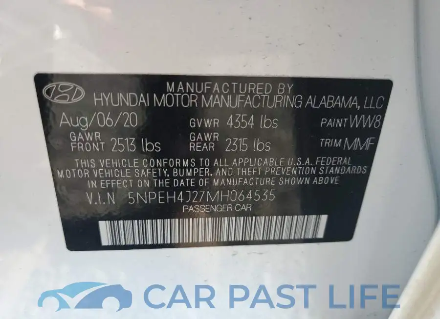 5NPEH4J27MH064535# 13