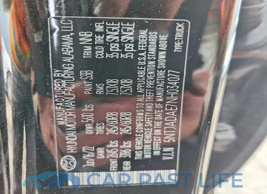 5NTJADAE7NH034077# 12