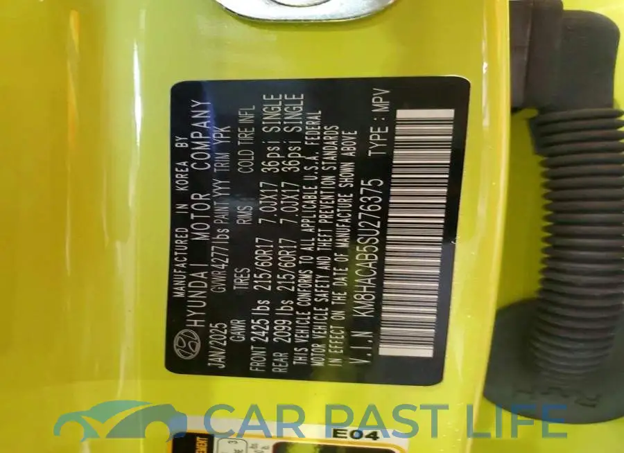KM8HACAB5SU276375# 13