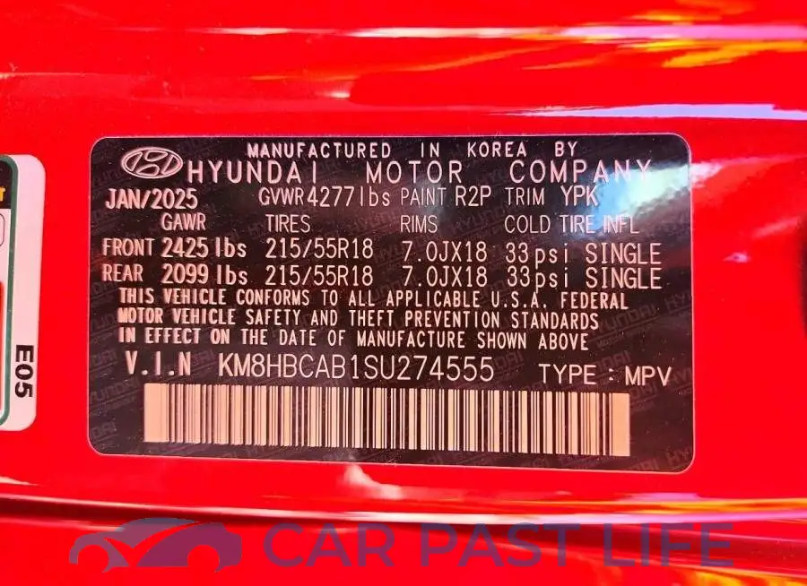 KM8HBCAB1SU274555# 12