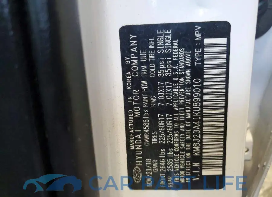 KM8J23A41KU899010# 13