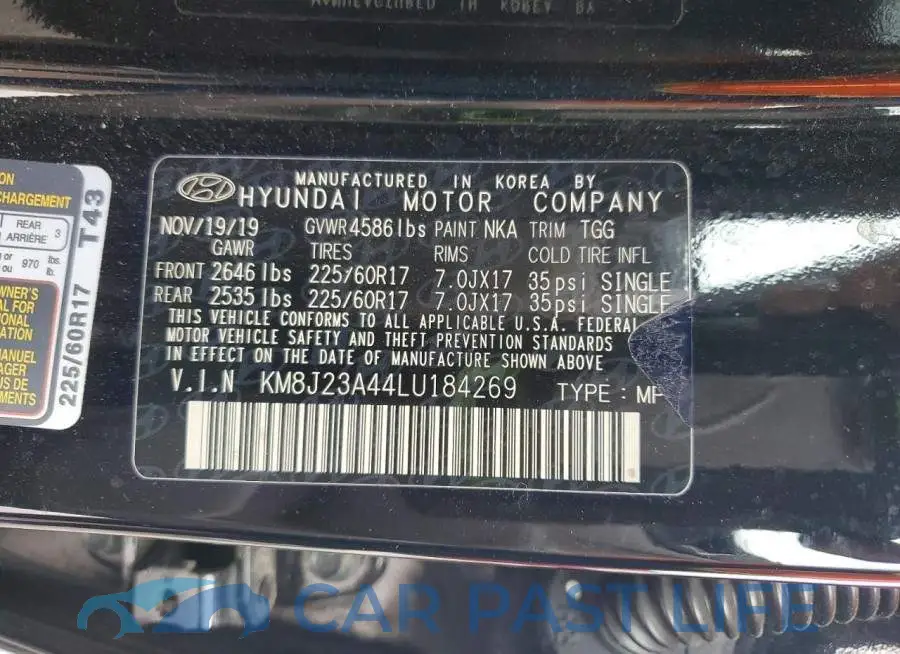 KM8J23A44LU184269# 13