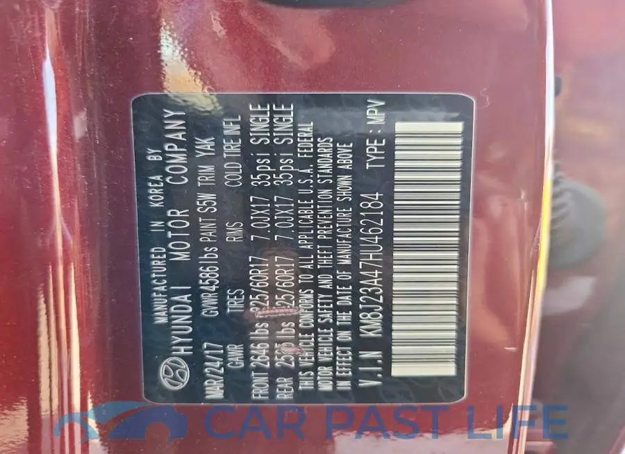 KM8J23A47HU462184# 13