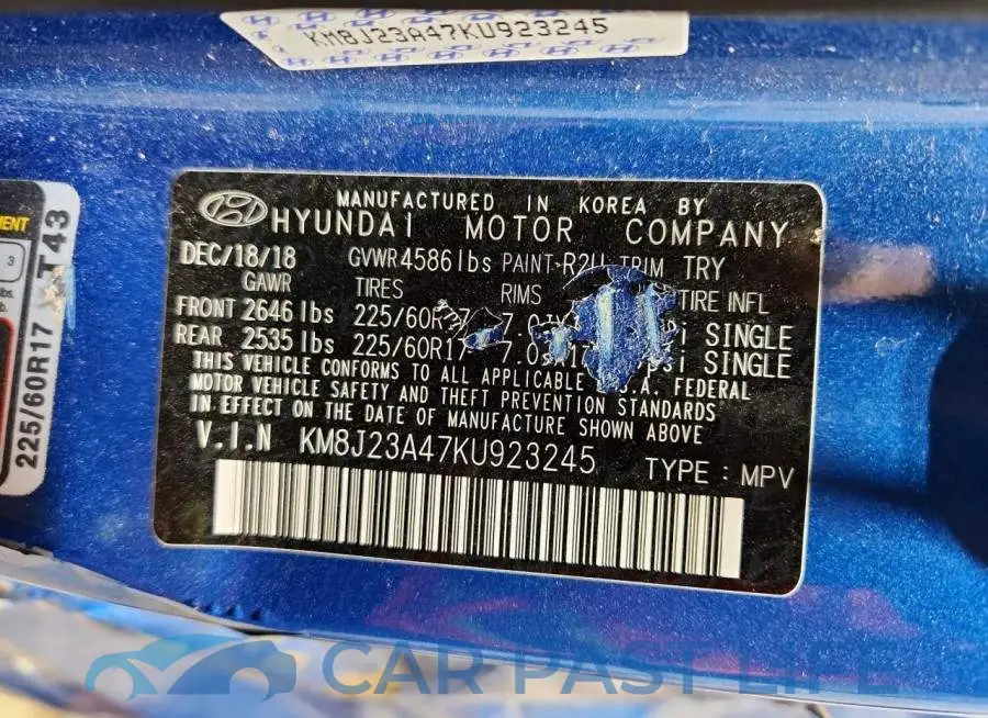 KM8J23A47KU923245# 13