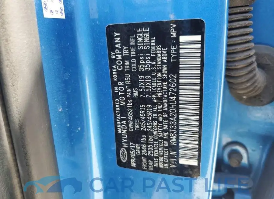 KM8J33A20HU472602# 12