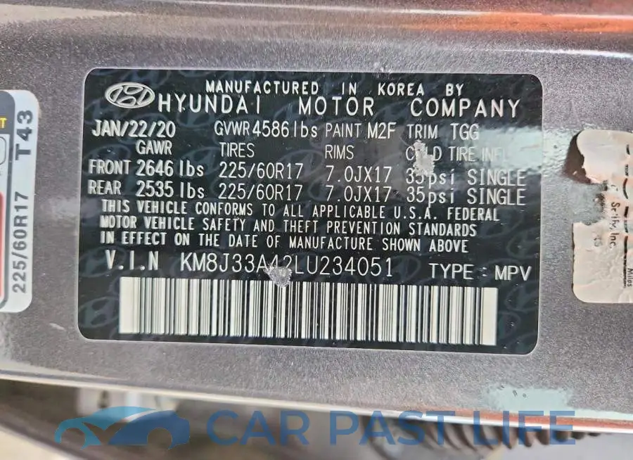 KM8J33A42LU234051# 13