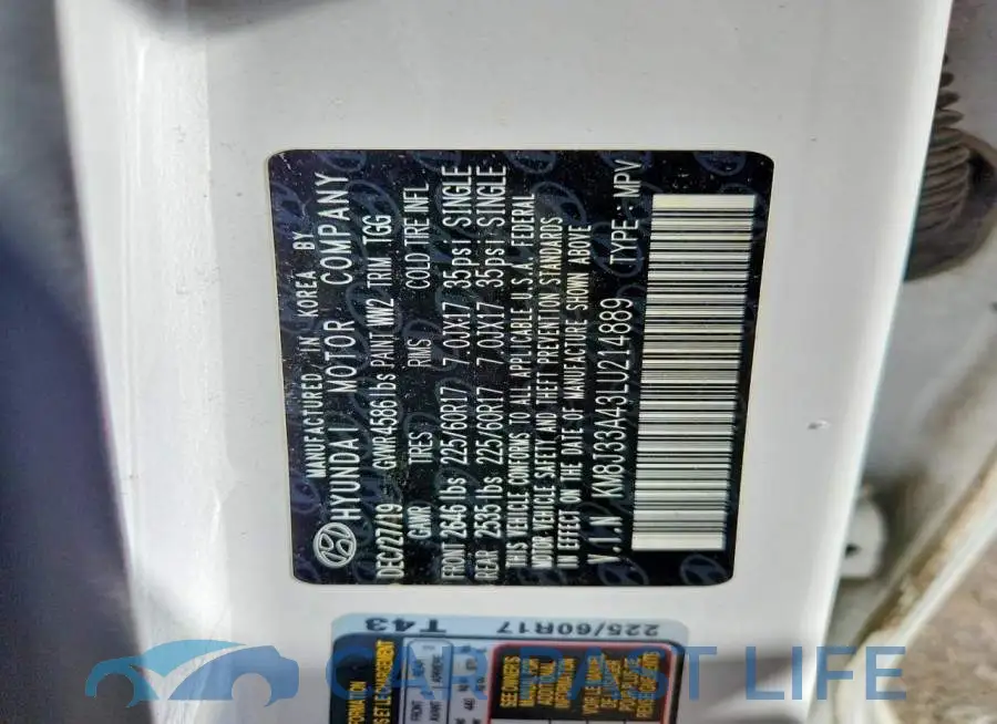 KM8J33A43LU214889# 13