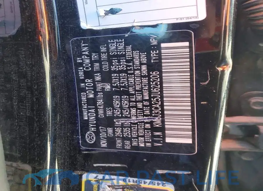 KM8J3CA25JU625206# 13