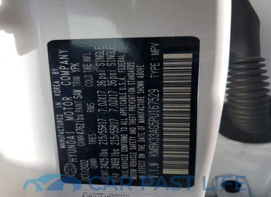 KM8K33AG5PU167529# 13
