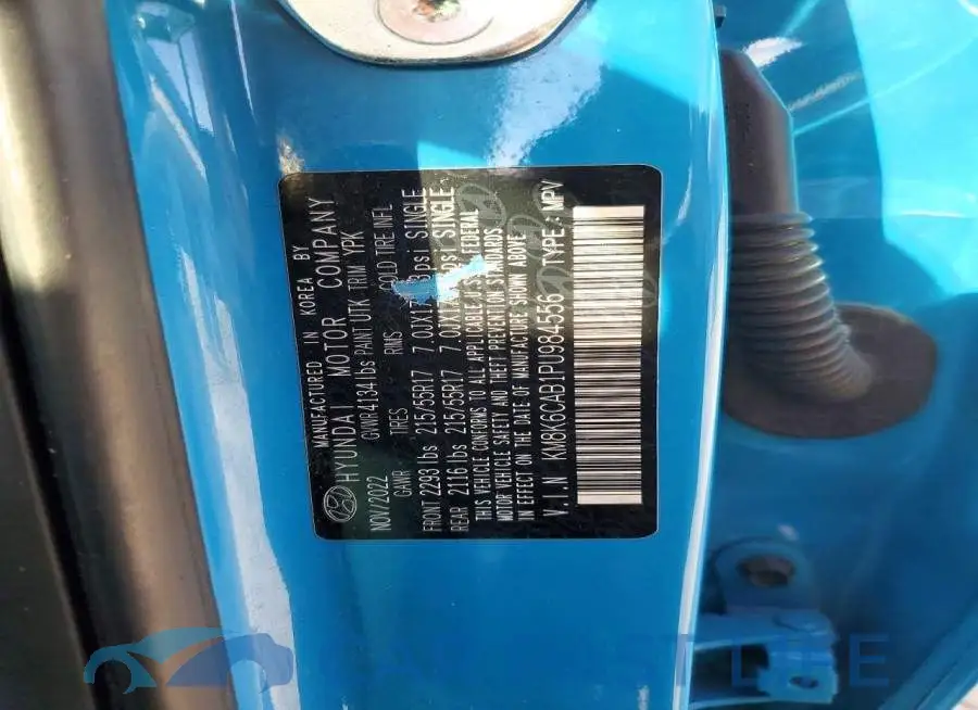 KM8K6CAB1PU984556# 13