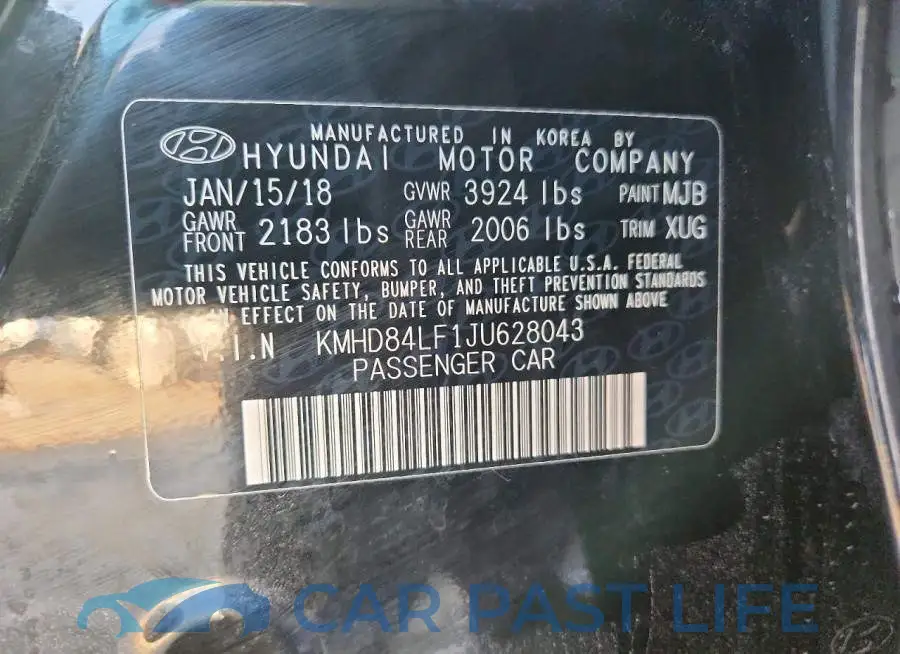 KMHD84LF1JU628043# 12