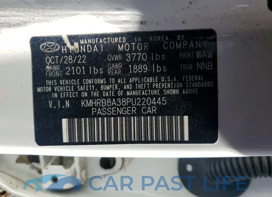 KMHRB8A38PU220445# 13