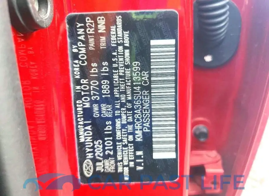 KMHRC8A36SU413599# 12