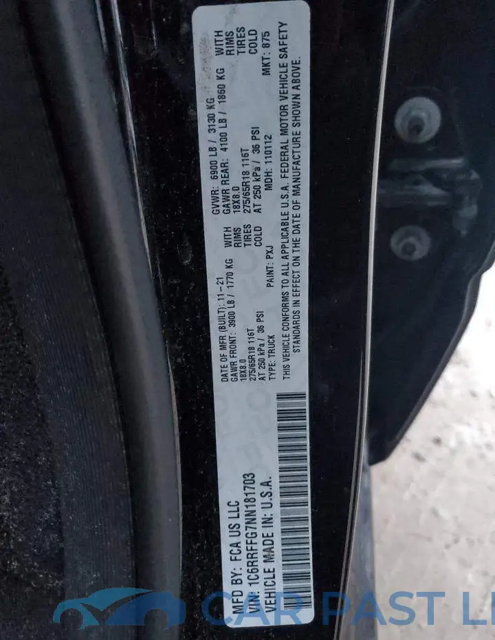 1C6RRFFG7NN181703# 12