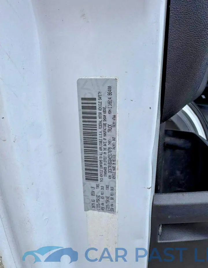 3C6TRVBG6HE517078# 10