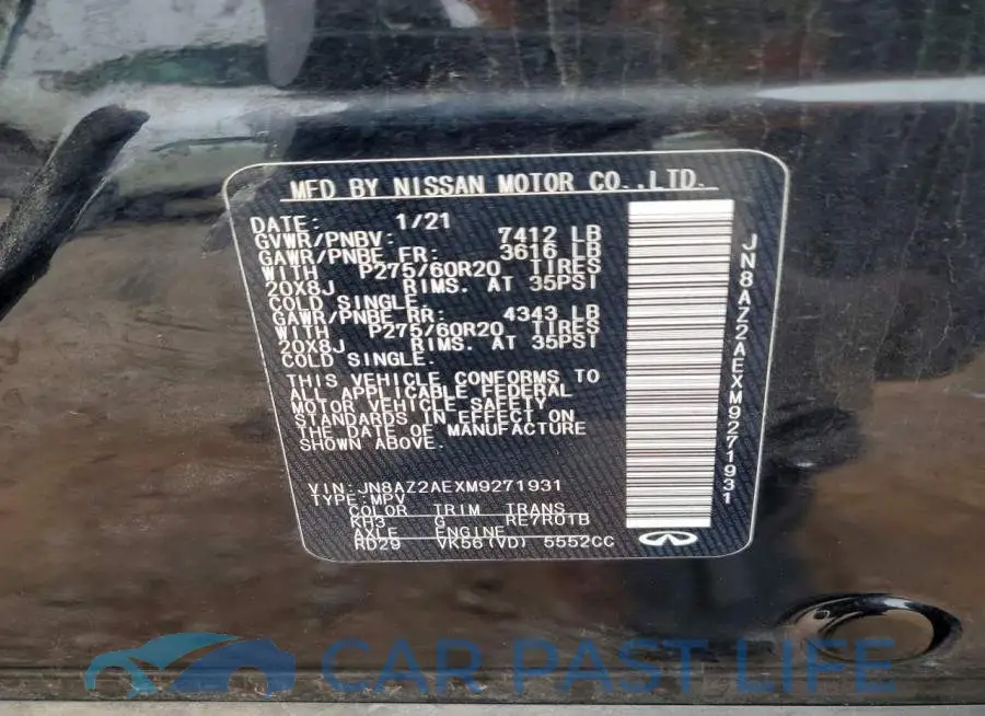 JN8AZ2AEXM9271931# 13