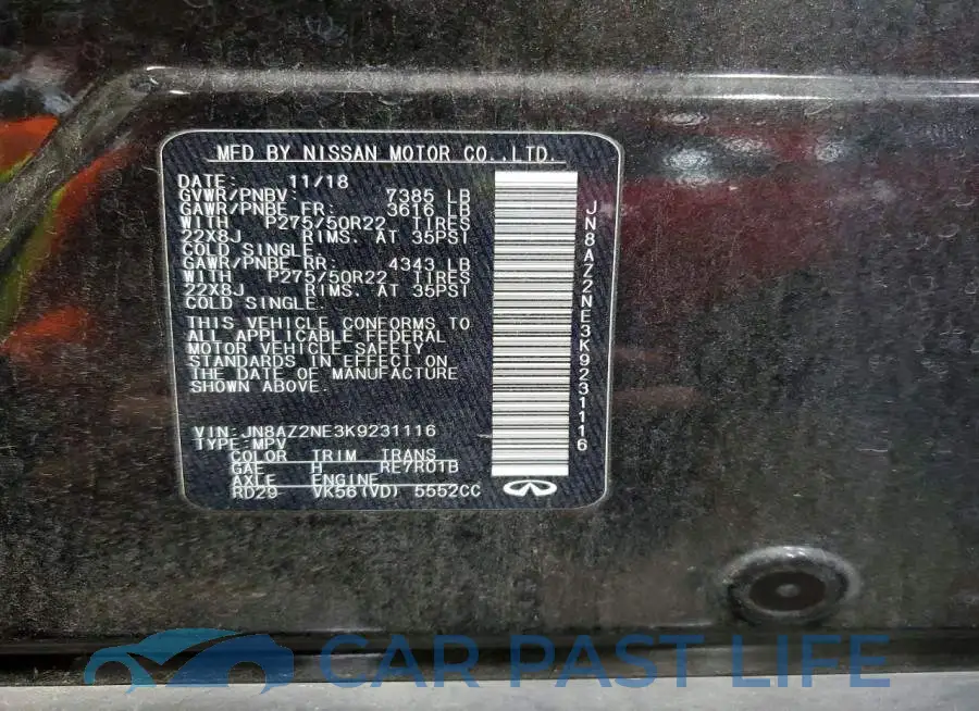 JN8AZ2NE3K9231116# 14