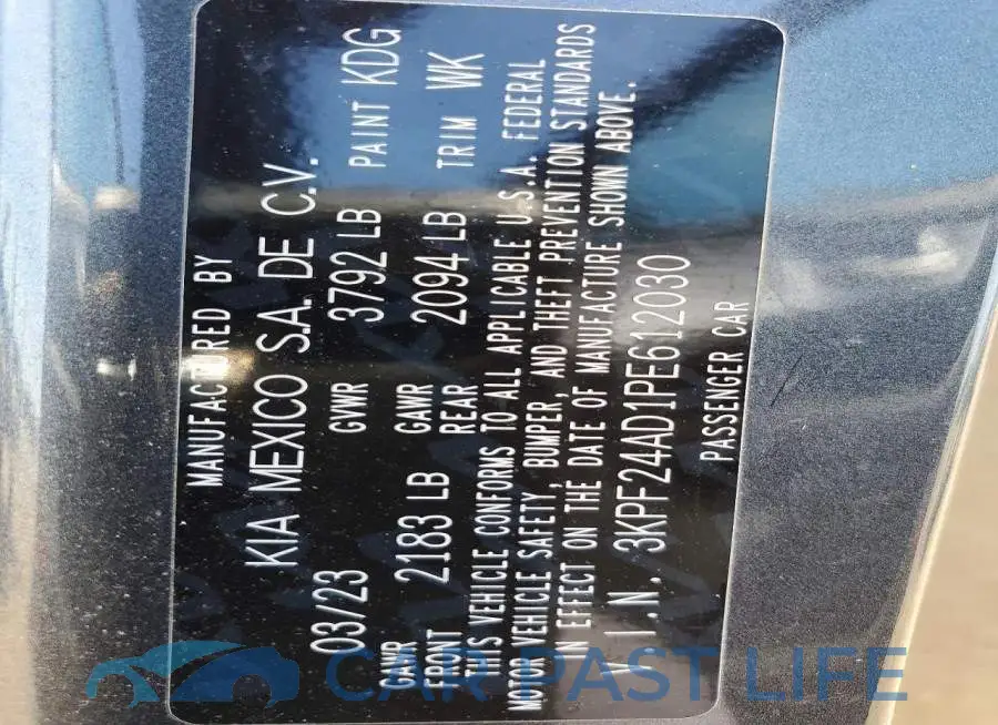 3KPF24AD1PE612030# 12
