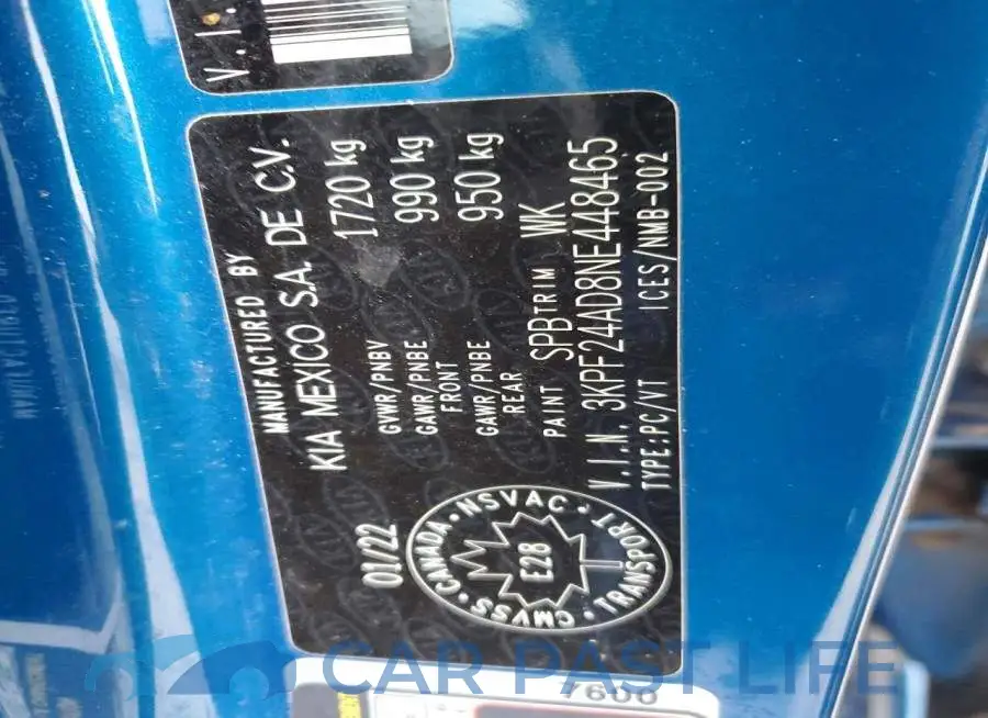 3KPF24AD8NE448465# 13
