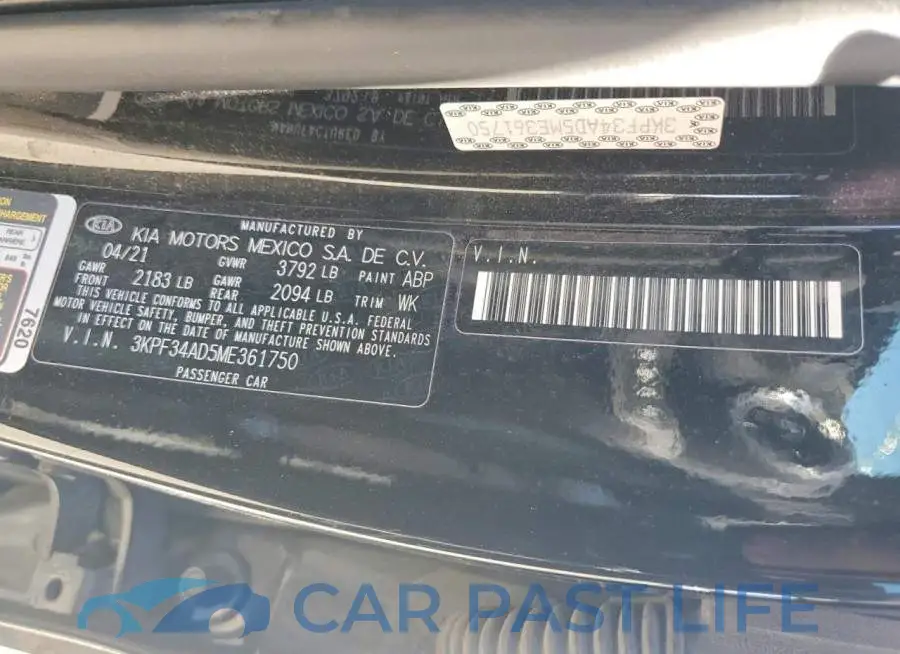 3KPF34AD5ME361750# 12
