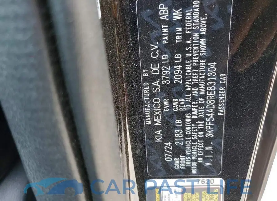 3KPF54AD8RE831304# 12