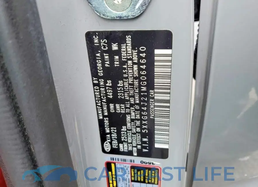 5XXG64J21MG064640# 12
