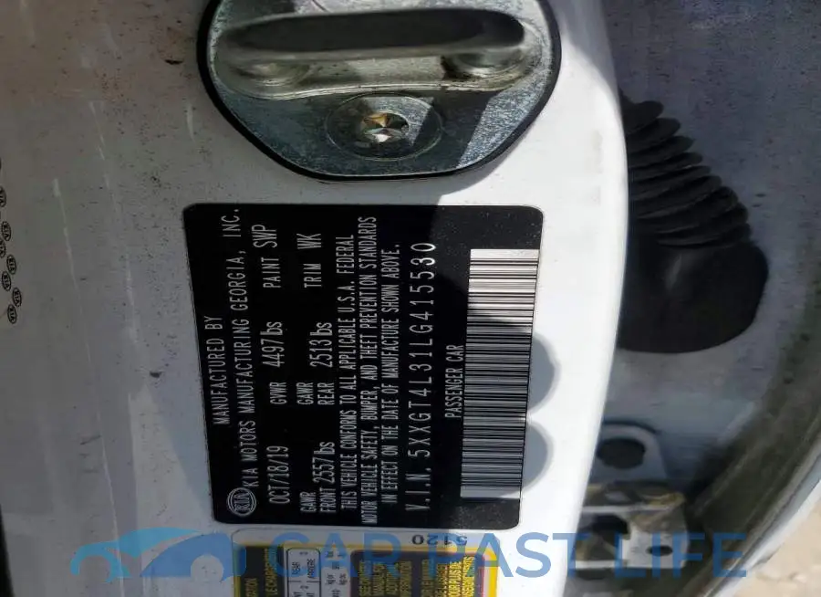 5XXGT4L31LG415530# 12
