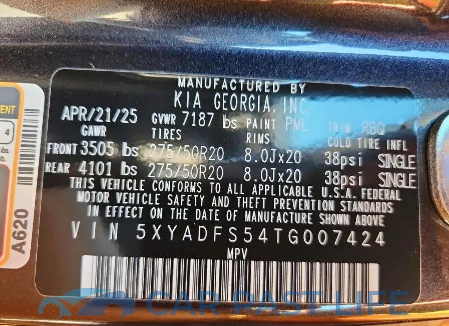 5XYADFS54TG007424# 13