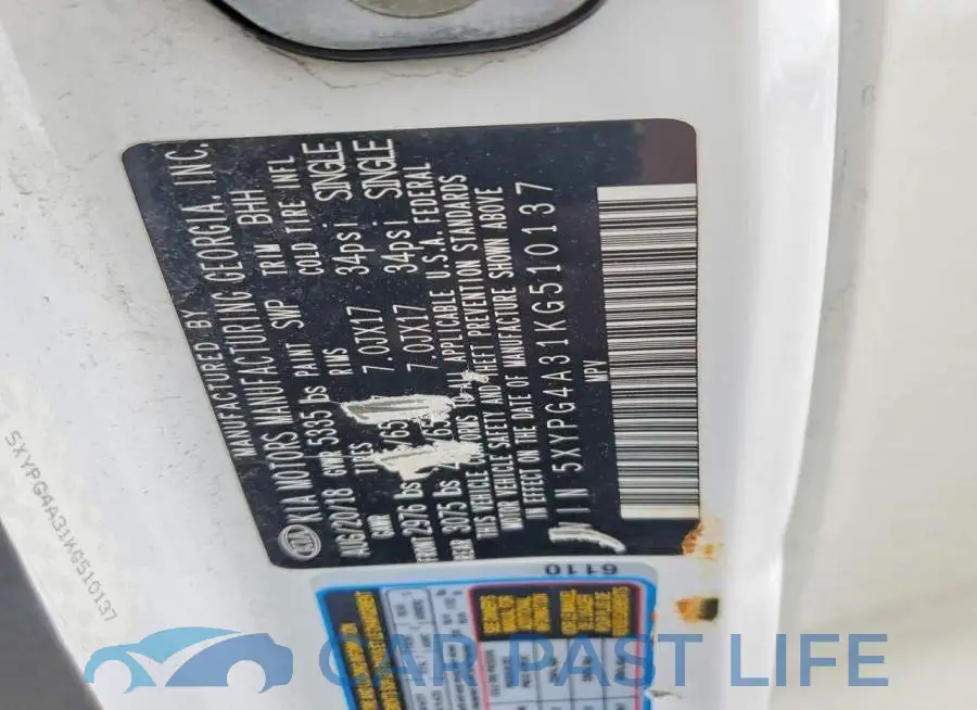 5XYPG4A31KG510137# 13