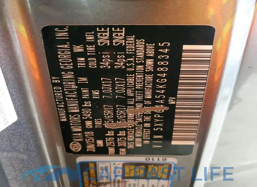 5XYPG4A54KG488345# 13
