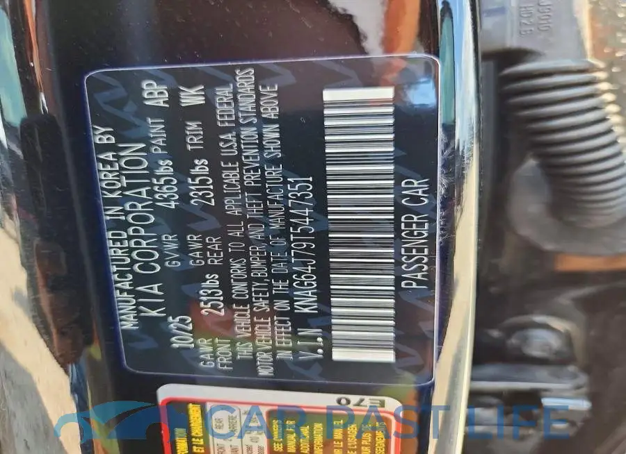KNAG64J79T5447351# 12