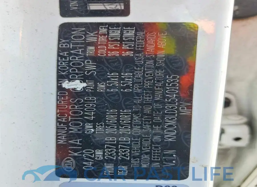 KNDCM3LD3L5401535# 13