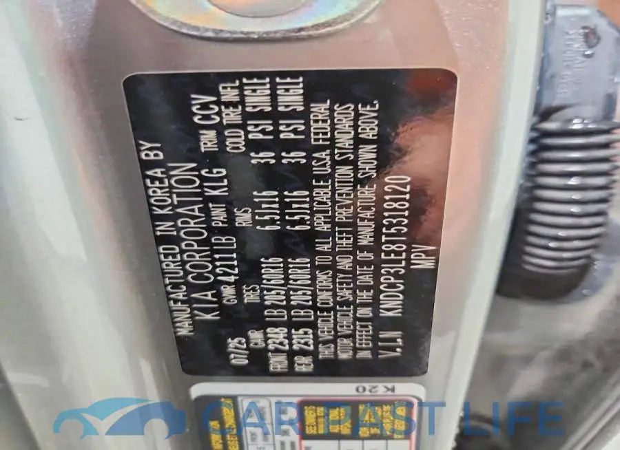 KNDCP3LE8T5318120# 13