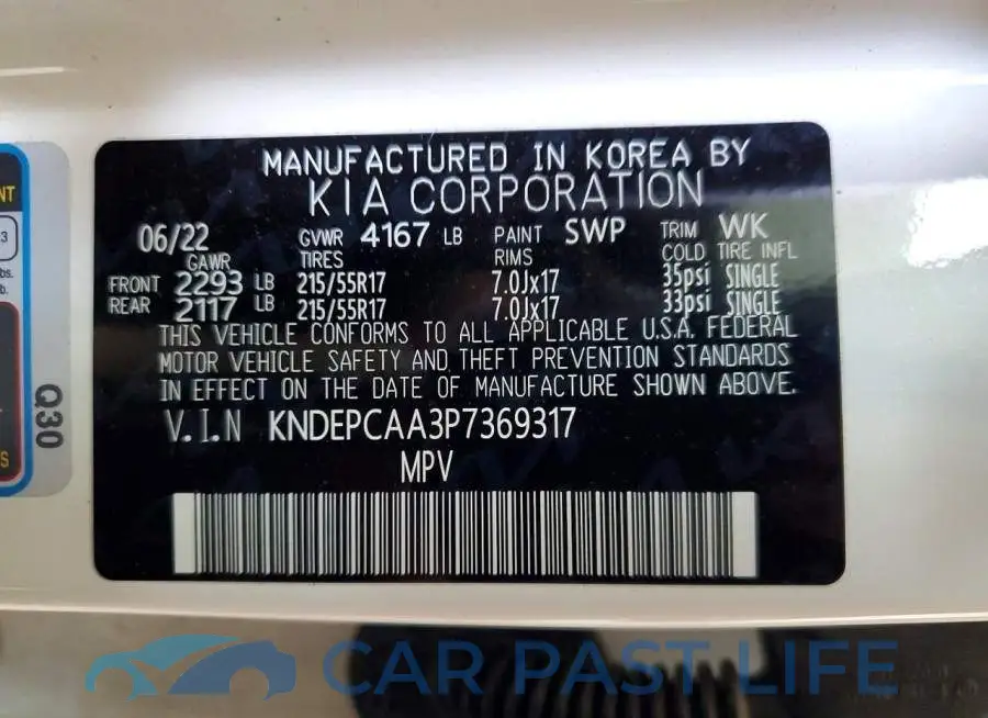 KNDEPCAA3P7369317# 13
