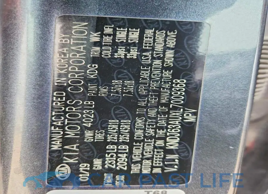 KNDJ63AUXL7009368# 12