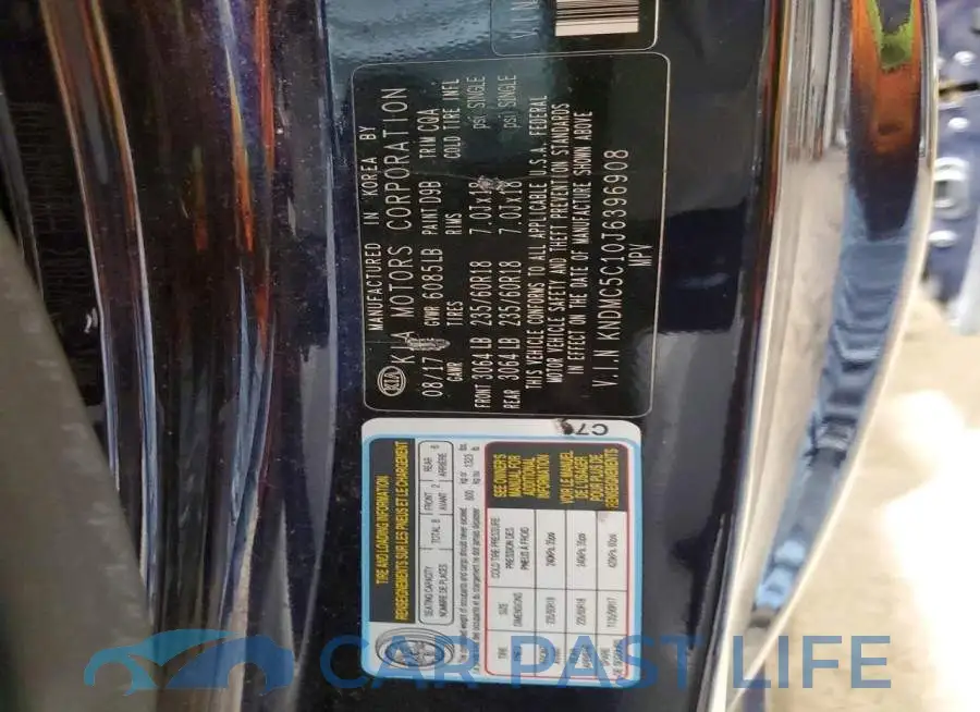 KNDMC5C10J6396908# 14