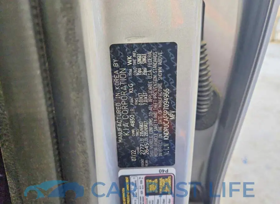 KNDPUCAF5P7094966# 13