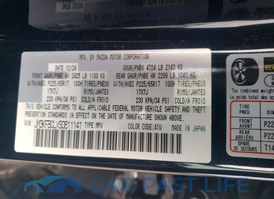 JM3KFBCLXS0611141# 13