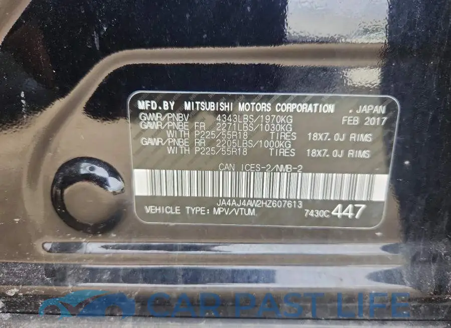 JA4AJ4AW2HZ607613# 12
