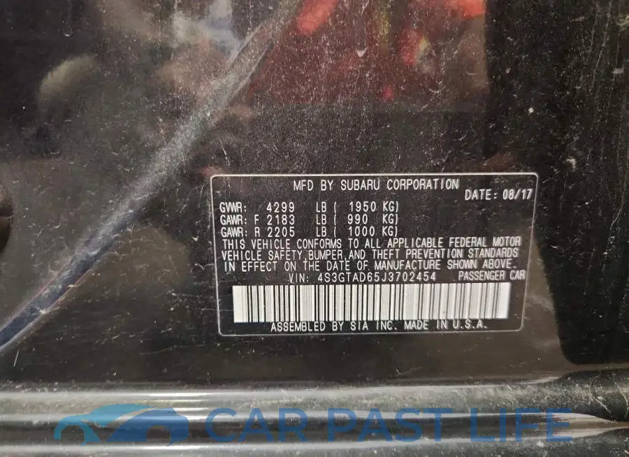 4S3GTAD65J3702454# 12
