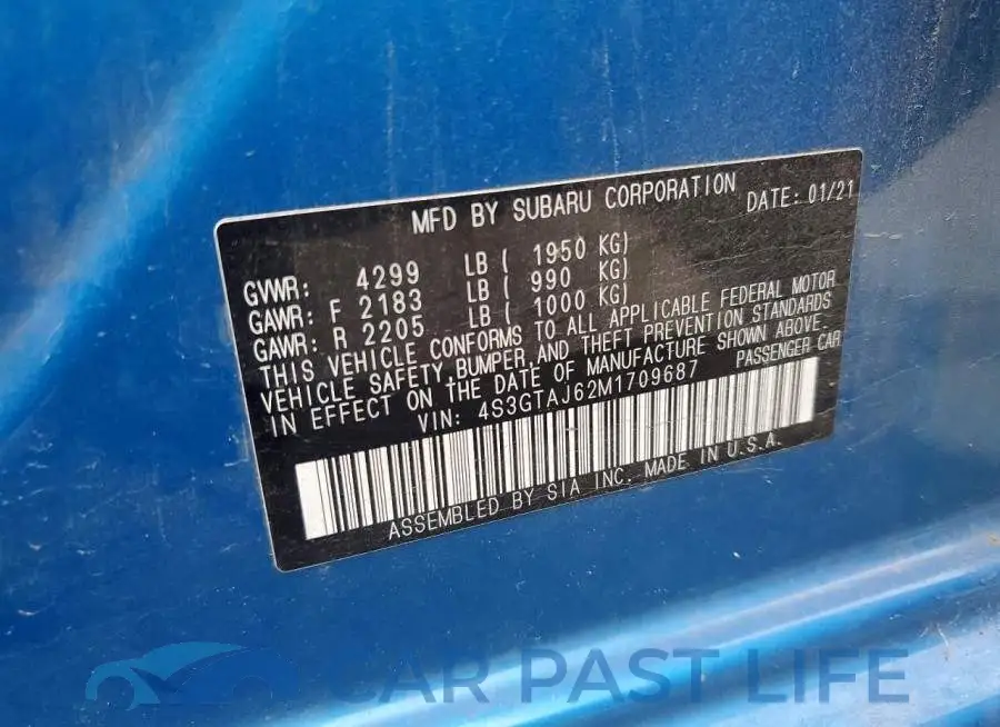 4S3GTAJ62M1709687# 13