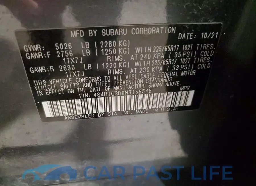 4S4BTGSD0N3156548# 13