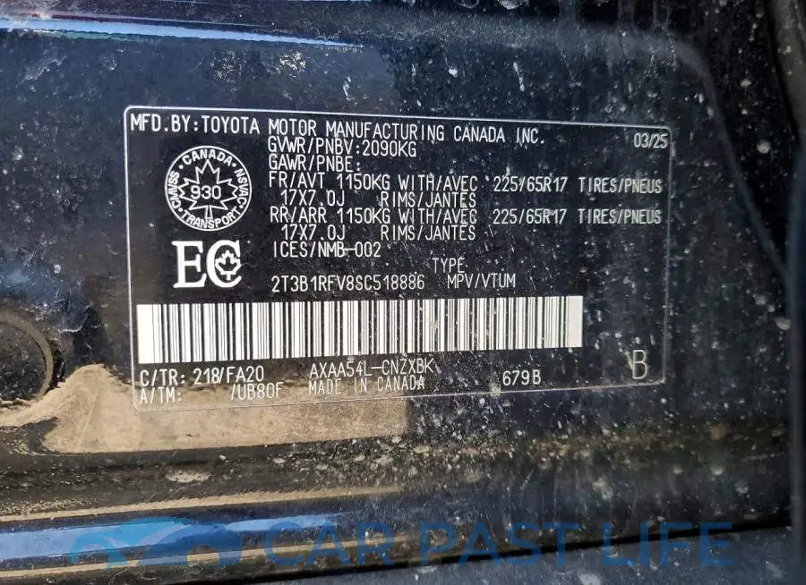 2T3B1RFV8SC518886# 13