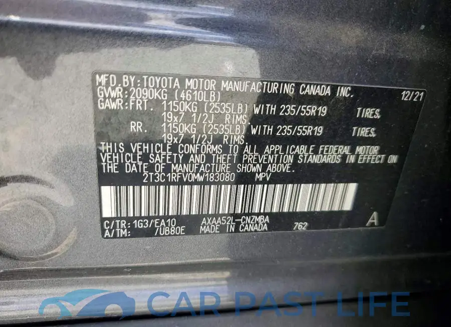 2T3C1RFV0MW183080# 13