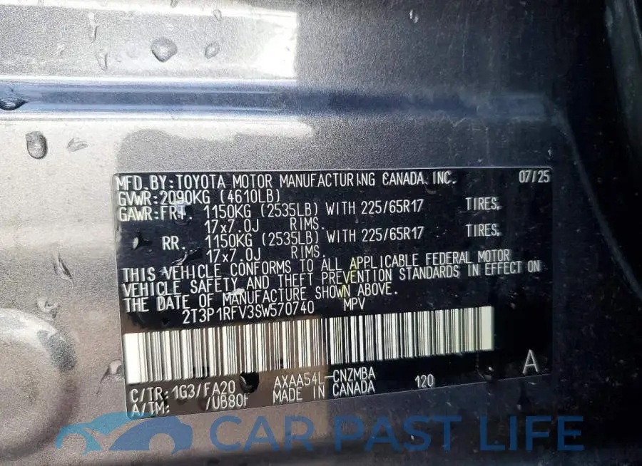 2T3P1RFV3SW570740# 12