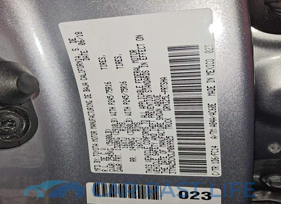 3TMAZ5CN3JM069925# 13